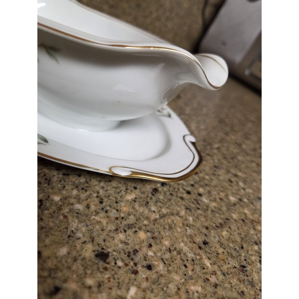 SeYei Gravy Boat Wild Cherry Pattern Fine China Japan Se Yei 1958 - Picture 3 of 13